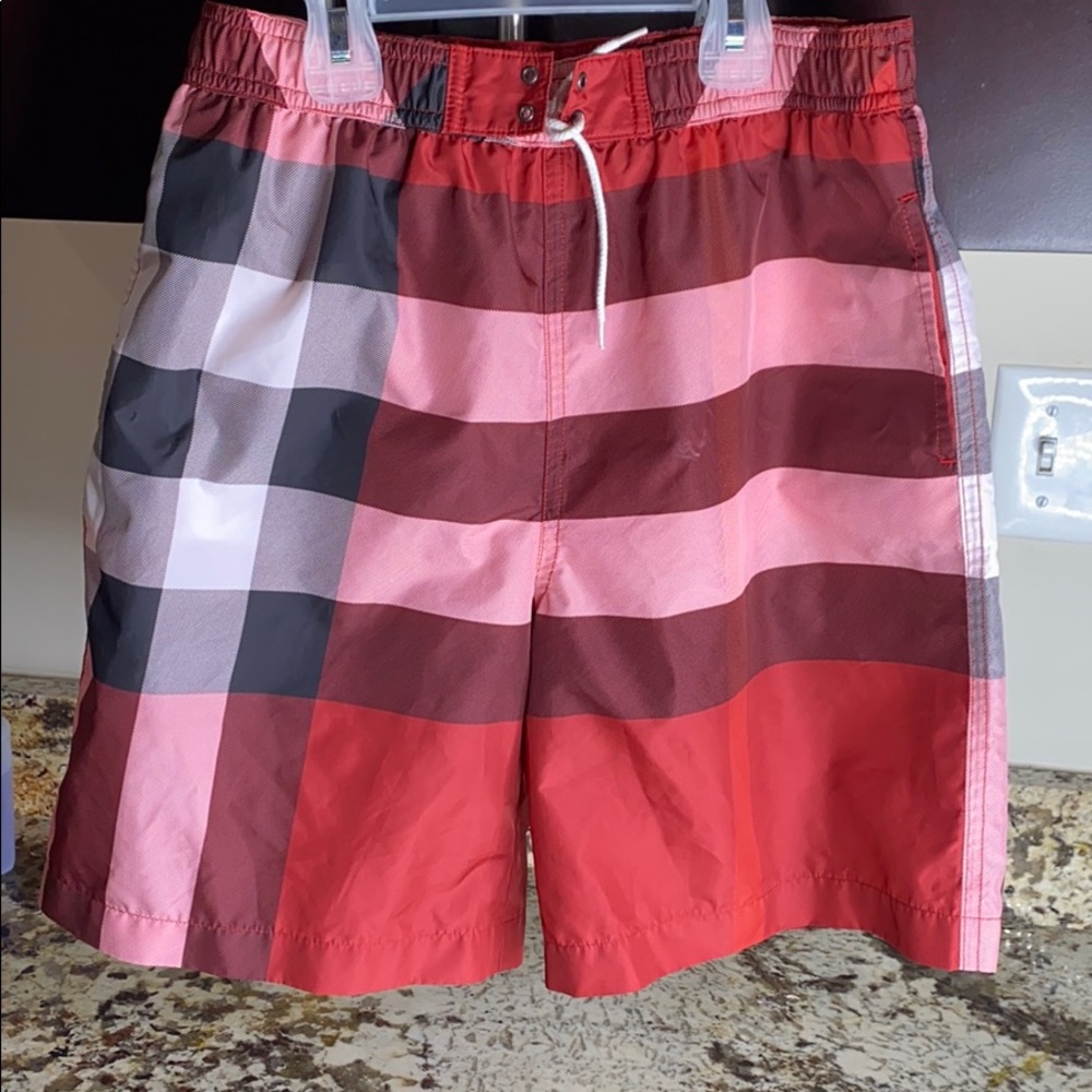 Burberry swimming trunks!
